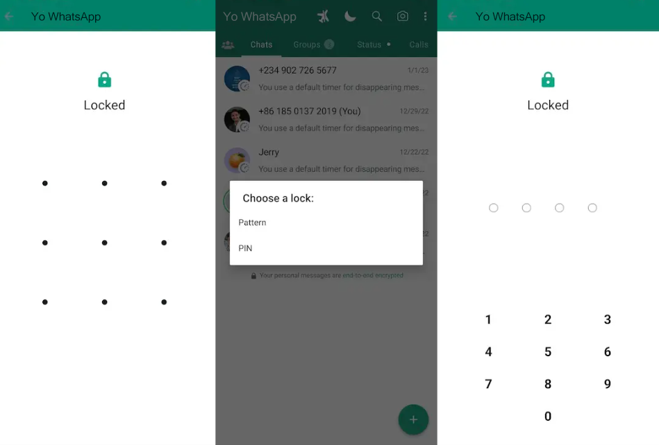 Yo Whatsapp Lock